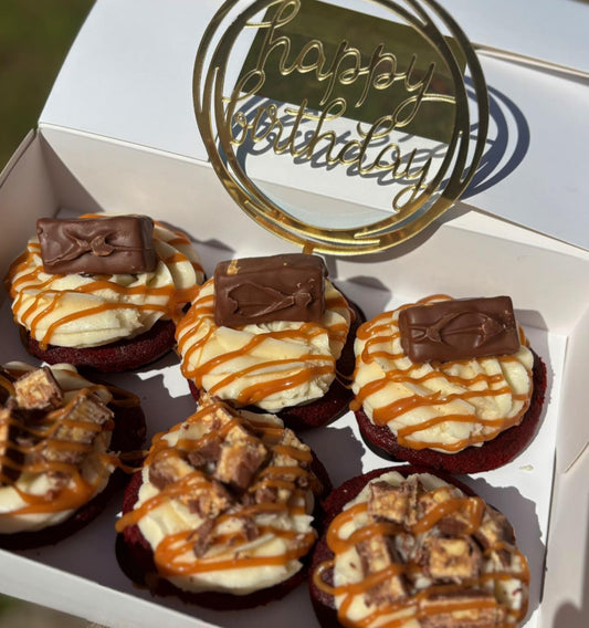 Red Velvet Snickers Cupcake