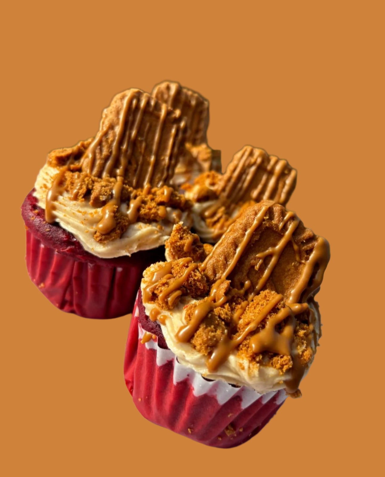 Red Velvet Biscoff Cupcake