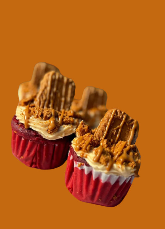 Red Velvet Biscoff Cupcake