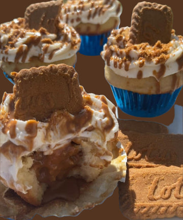 Ain't That Bout a Biscoff Cupcakes – A Dreamy Delight with a Sweet Surprise!