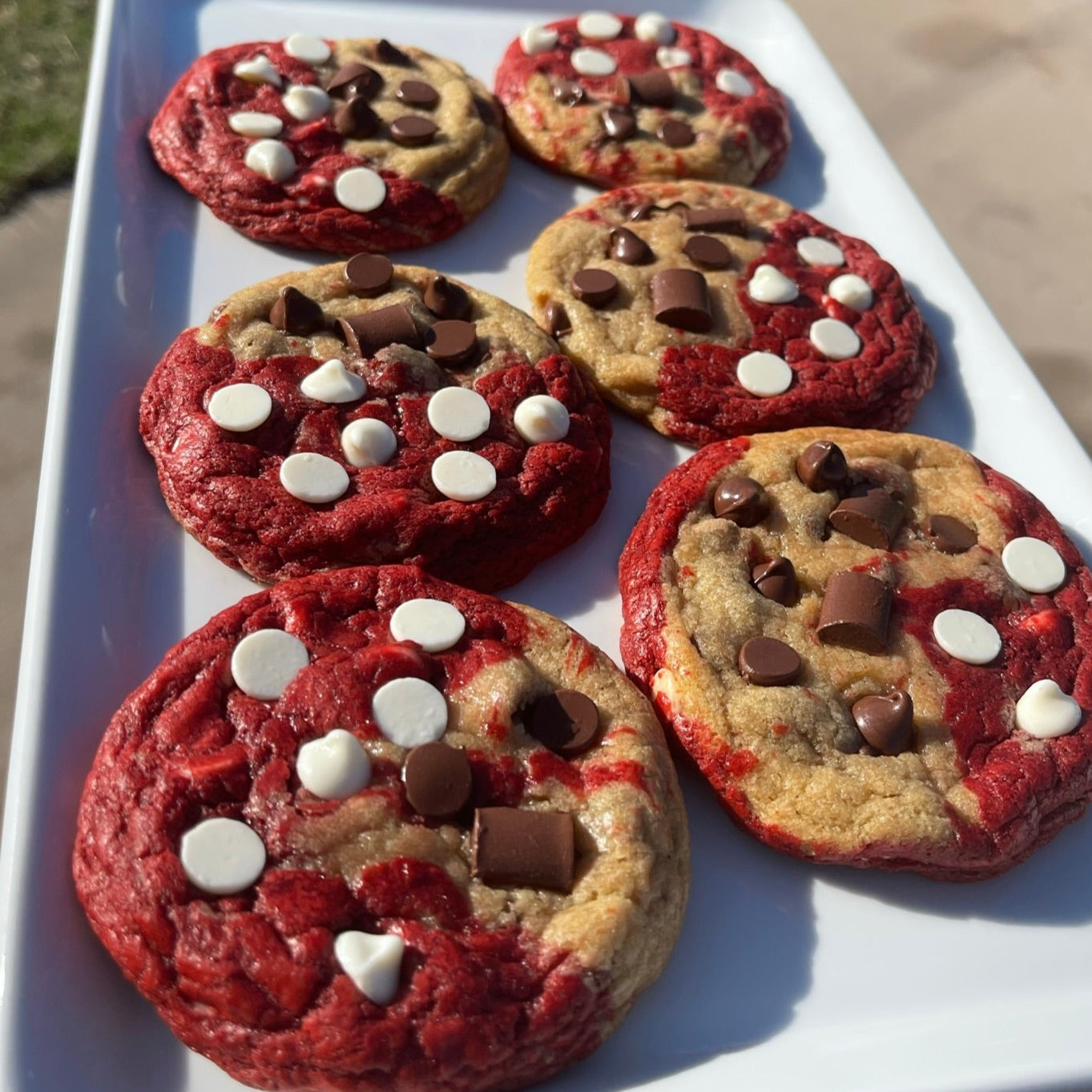 Red Velvet and Chocolate/White Chip Cookies