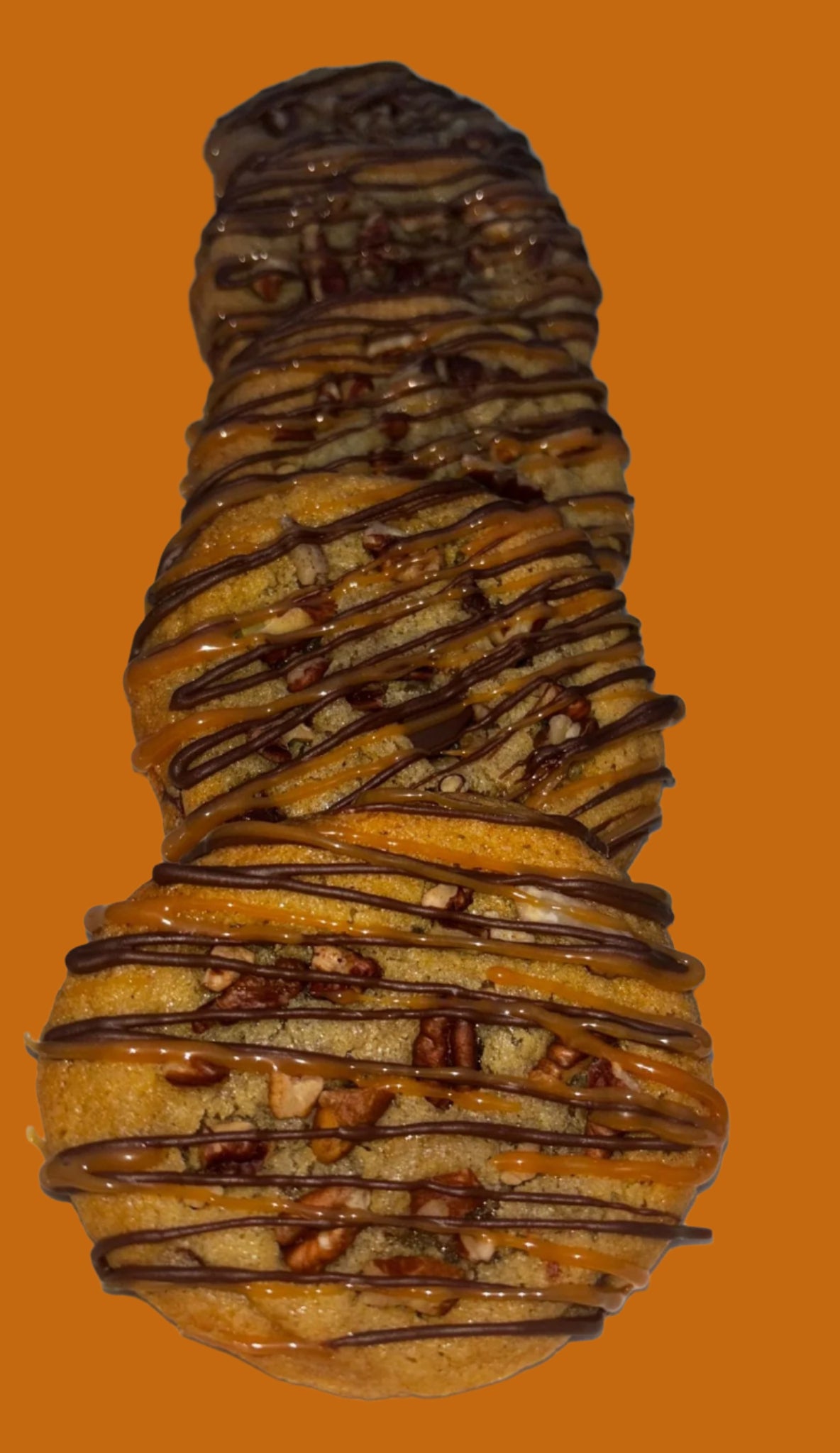 Turtle Cookies – Homemade Caramel, Roasted Pecans, and Chocolate Drizzle!